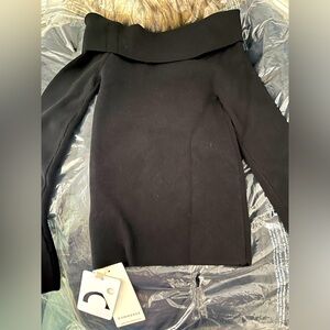 Off the shoulder black long sleeve